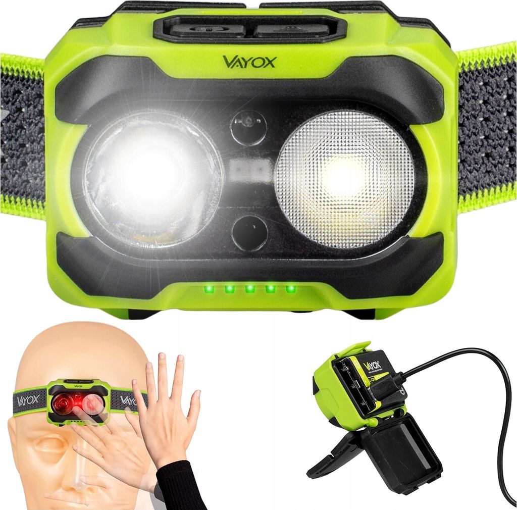 Vayox LED Stirnlampe VA0361 TwinBeam Pro Series | 600lm | Produktbild 