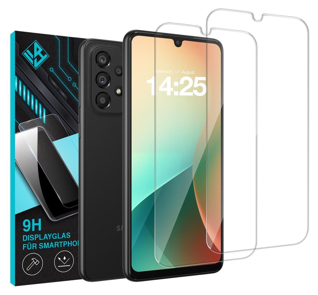 2x 9H Schutzglas Displayschutzfolie für Samsung Galaxy A33 Produktbild 