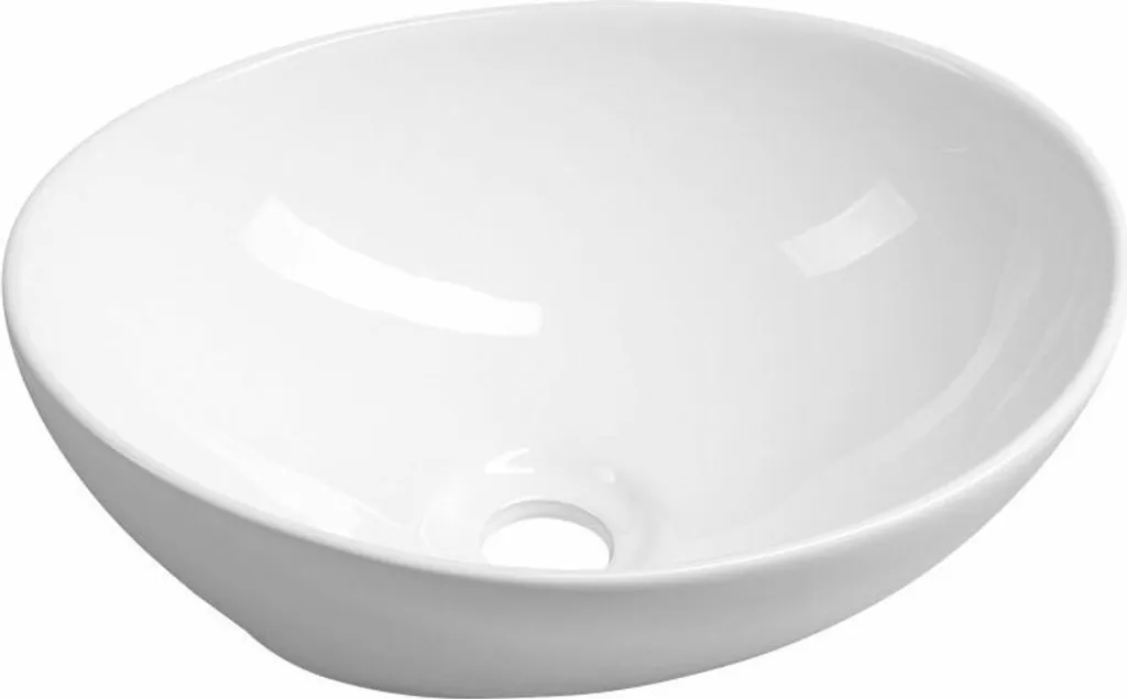 Aqualine 49412 Lavabo da Appoggio Ceramica Bianca 42x34 - Offerta