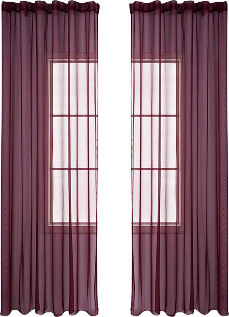 2pcs Fenster Gaze Einfach zu installieren feine Arbeitskunstweite Anwendung exquisit lang anhaltende dekorative Polyester Terylen Dünne Fenster -S...