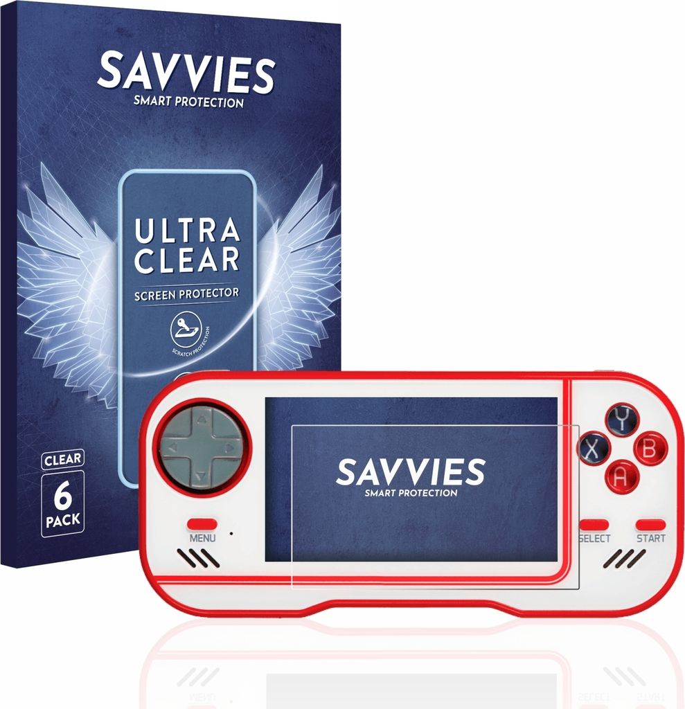 6x Für Blaze Evercade Schutzfolie Savvies Displayschutz Display Schutz Folie Klar Transparent