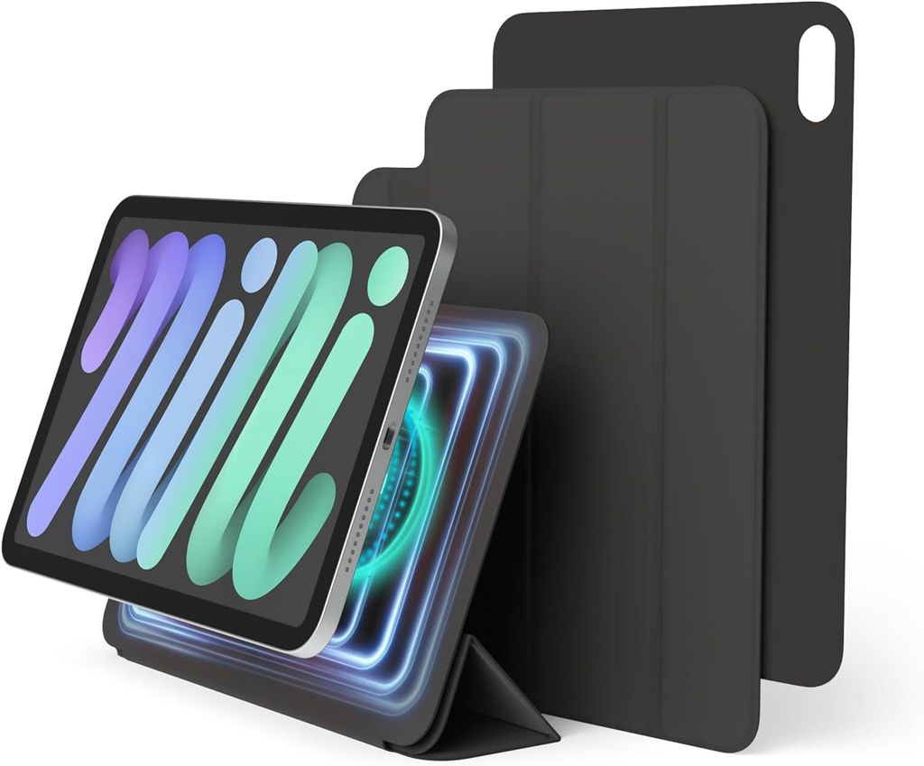 Elago Magnetic Folio Case für iPad Mini (6. Generation) Dunkelgrau