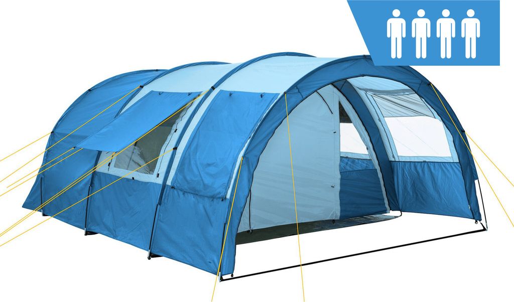 CampFeuer Zelt Multi für 4 Personen | Blau / Hellbau | 5000 Produktbild 