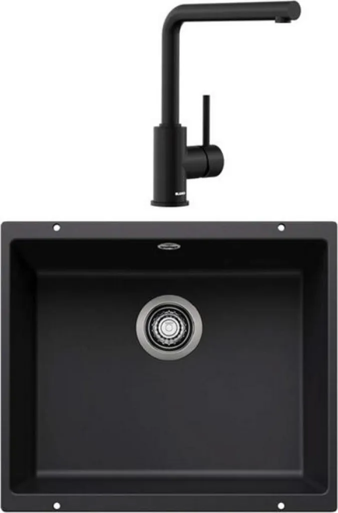 Évier Blanco Anti-rayures Silgranit Café 527919 avec Mitigeur Inclus