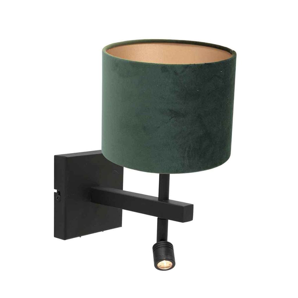 Steinhauer Wandleuchte Stang 2-flammig Mattschwarze Amatur 11x17,5cm