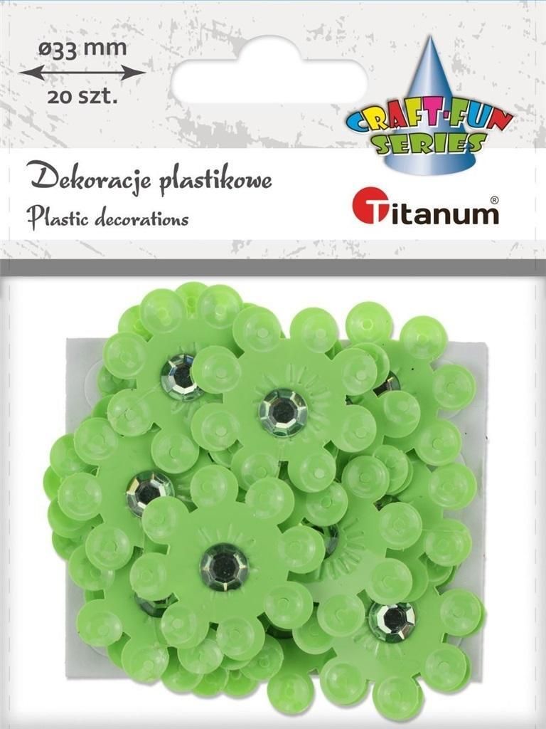 Selbstklebende Lindenblüten aus Titan mit Kristall