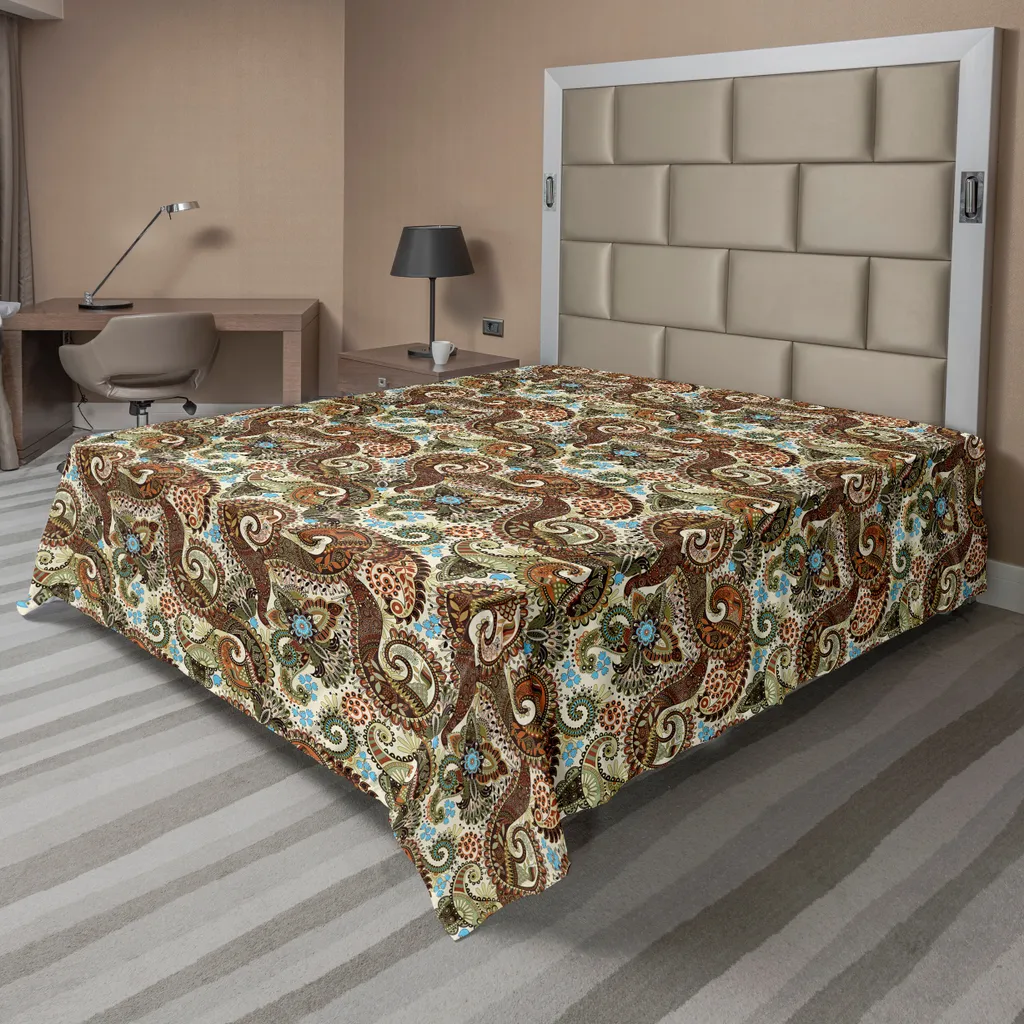 Drap de lit grande taille 260x228 cm pour chambre style bohème chic