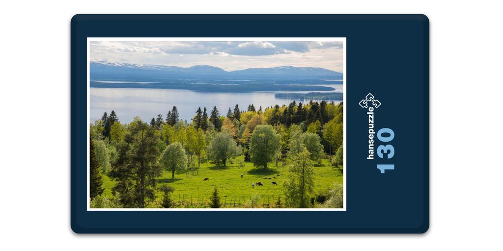 hansepuzzle 18409 - Schweden Puzzle, 130 Teile, Natur, 28,7 x 20,0cm mit hochwertiger Aufbewahrung, Kartonbox und wiederverschließbarem Beutel