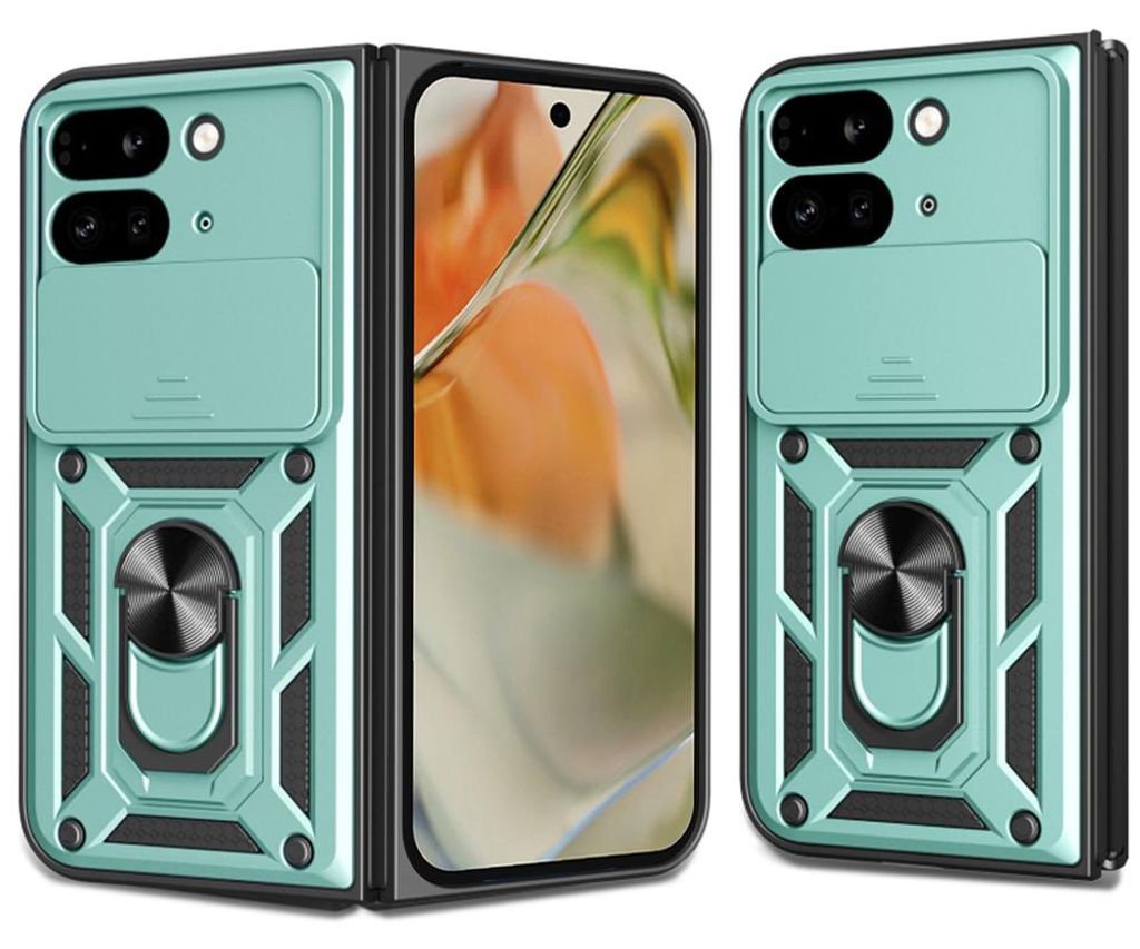 Techsuit Camshield Back Cover Hülle für Google Pixel 9 Pro Fold - Grün