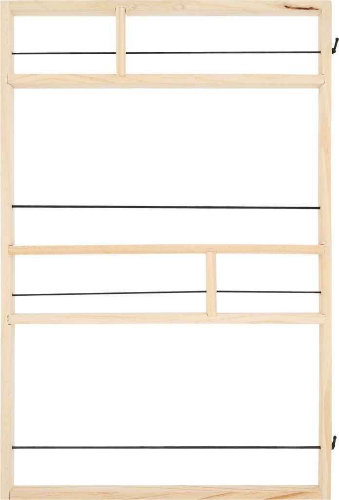 QUVIO Wandregal mit Gummizug - Wandregal aus Holz - 3 x 40 x 60 cm