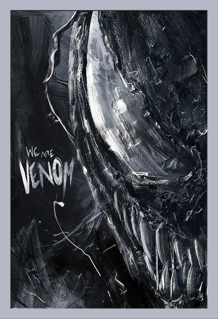 Marvel Poster Venom Inquietante con Cornice Shinsuke Argento 61x91,5 cm