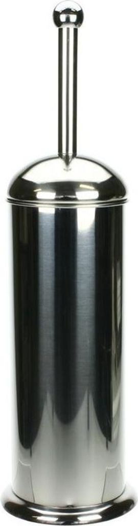 Toilettenburste - silber - mit Halter - 40 cm Produktbild 
