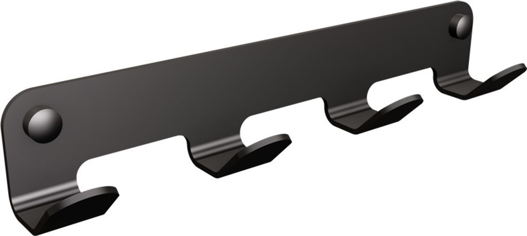 Handtuchhaken, schwarz, matt, 4 St. TECHNIC, Bad-Haken, Handtuchhalter