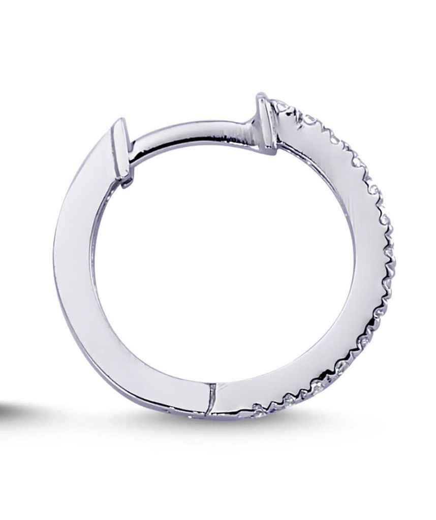 Herren Diamant Creole in 585`er 14 Karat Weißgold Produktbild 