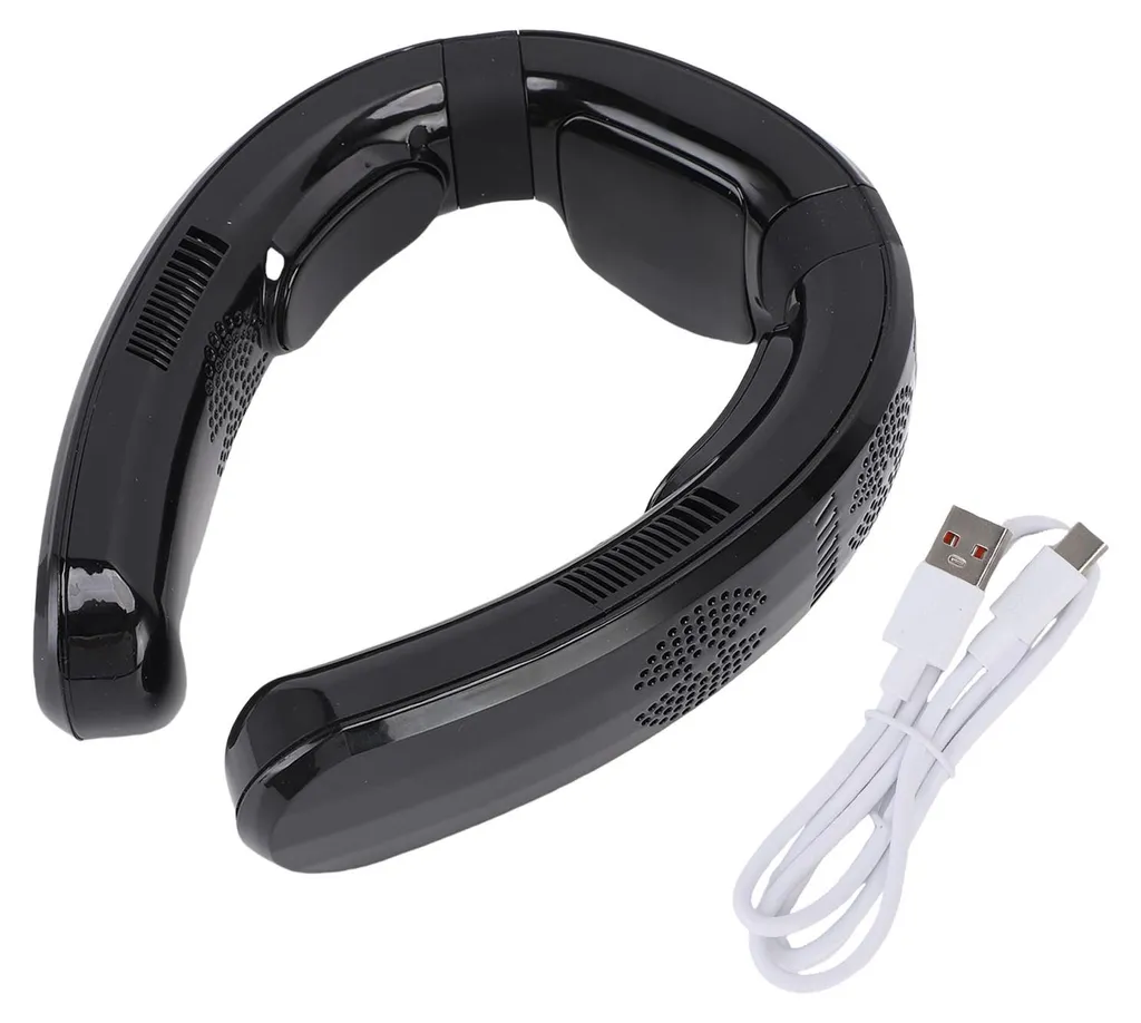 Climatiseur de cou portable silencieux, ventilateur double usage USB