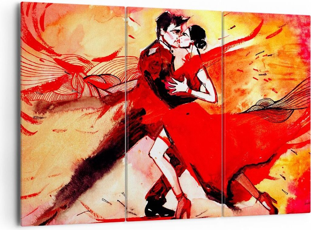 Bild auf Leinwand - Leinwandbild - tanzen sie - 165x110cm - Wand Bild - Wanddeko - Wandbilder - Leinwanddruck - Bilder - Kunstdruck - Wanddekoratio...
