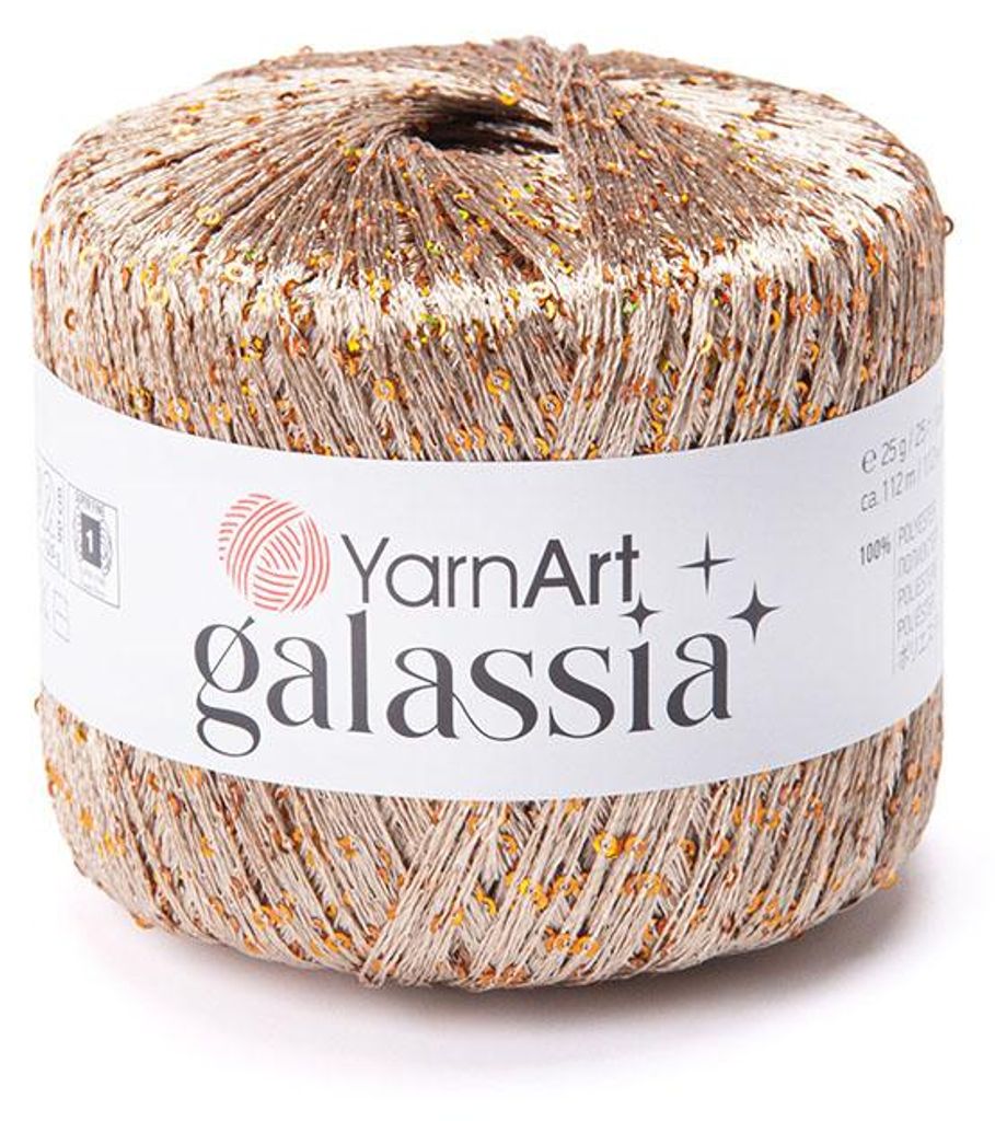 YarnArt Galassia Paillettengarn 5823 Beige Orange 25g 112m Produktbild 