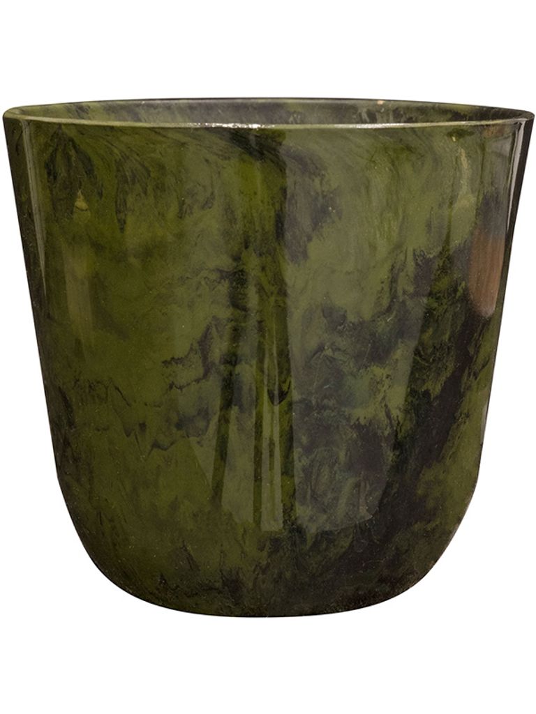 Blumentopf PALERMO Marmor grün 23 x 22 cm