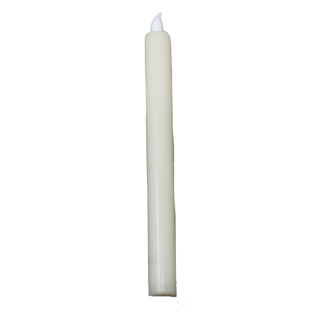 A single LED candle on a white background.