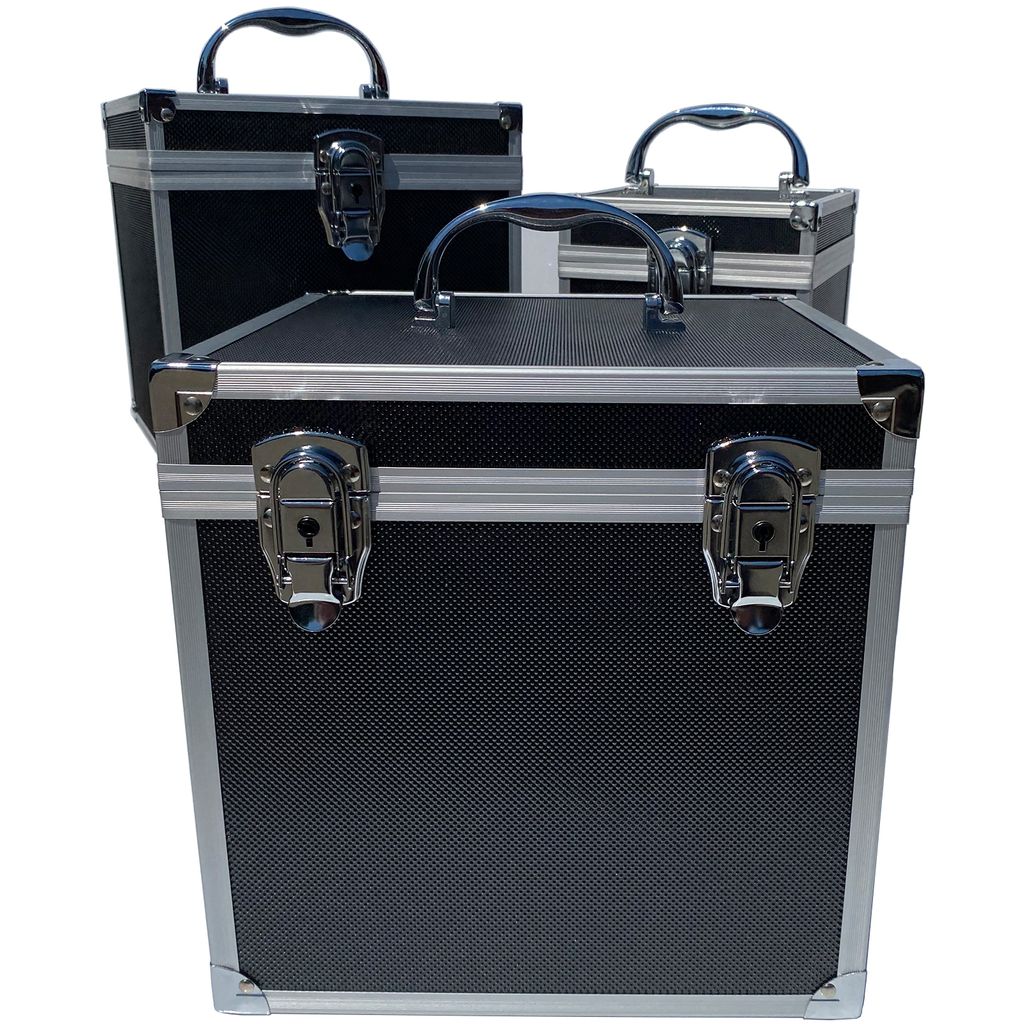 ECI Aluminium Koffer Schwarz Würfelform 25 x 25 x 25 cm mit Produktbild 