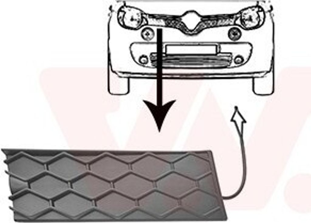 VAN WEZEL 4368512 Kühlergrill Frontgrill für RENAULT Twingo Produktbild 