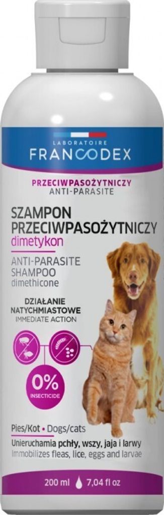 Francodex - Shampooing pour chiens et chats, contre les Image du produit 