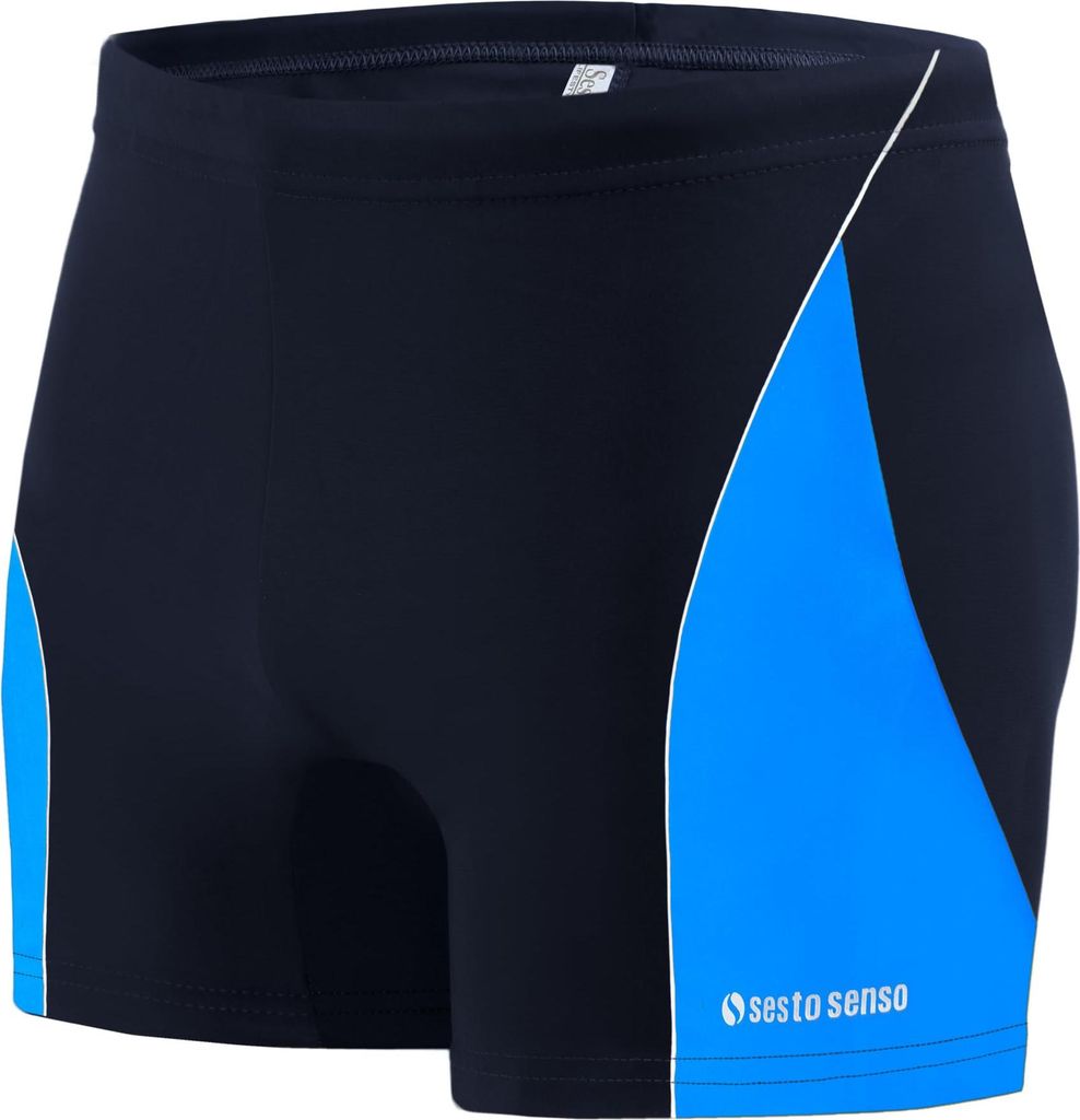 Sesto Senso Herren Badehose Sportlich wasserdicht zum Schwimmen enganliegende Bademode Größe XL Blau