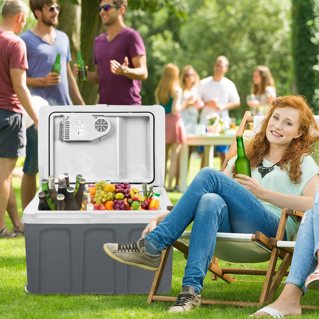 LZQ Kühlbox elektrisch 48L Grau Kühlbox Camping Kühlschrank Produktbild 11