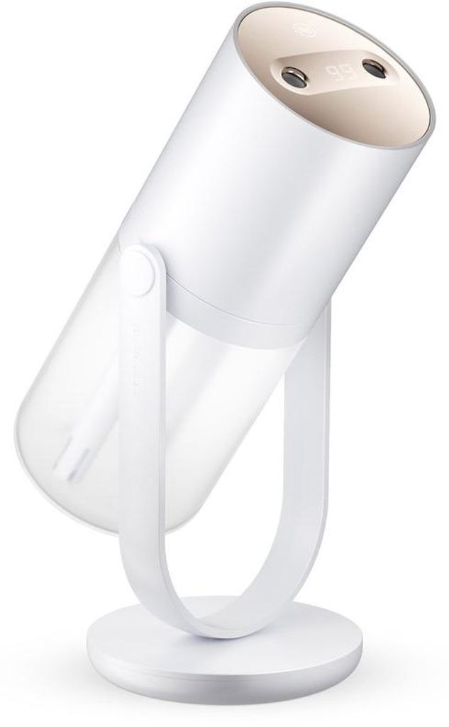 Miniatur-Luftfeuchter, 450 ml drahtloser Desktop-Luftfeuchter mit 90° drehbarer Sprühkopf für Gesicht, Pflanzen, Haus, Schlafzimmer, Büro, opla...