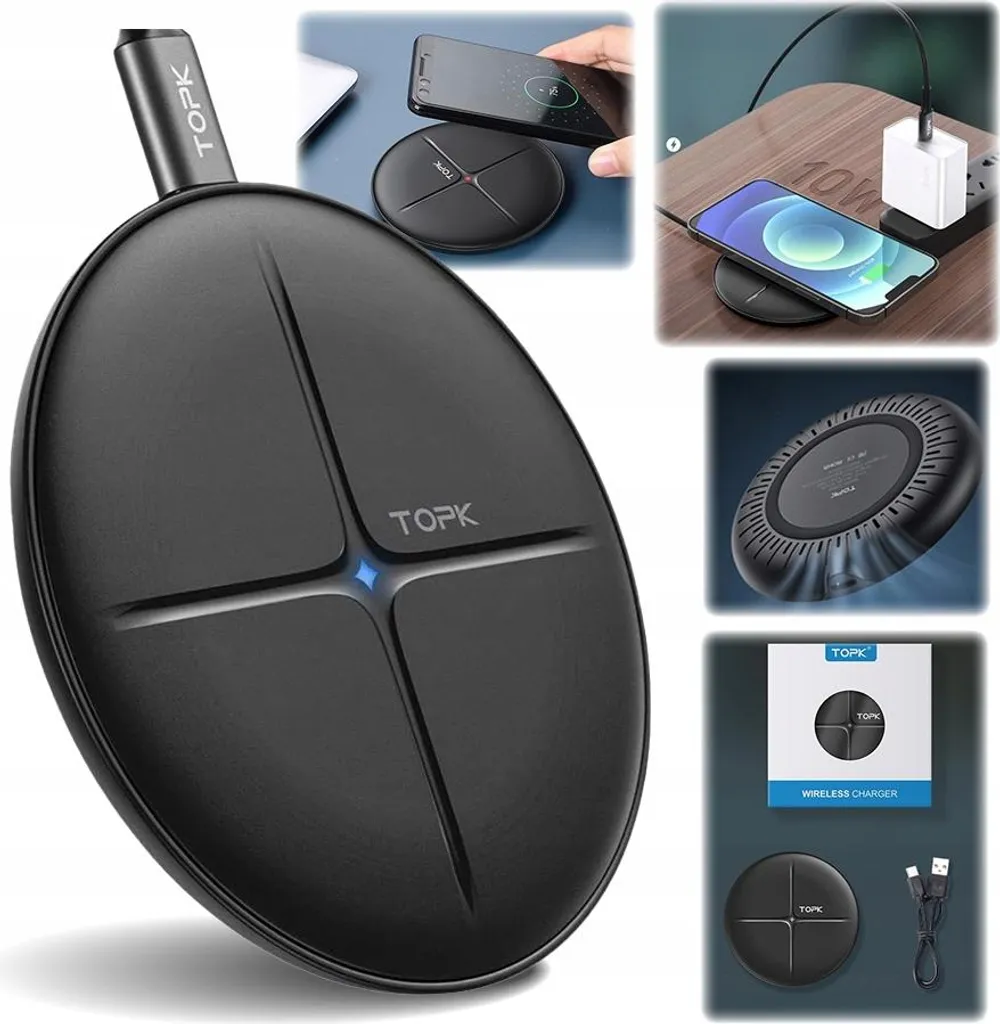 Caricabatterie Wireless 15W Veloce: Offerta Caricatore Smartphone Qi