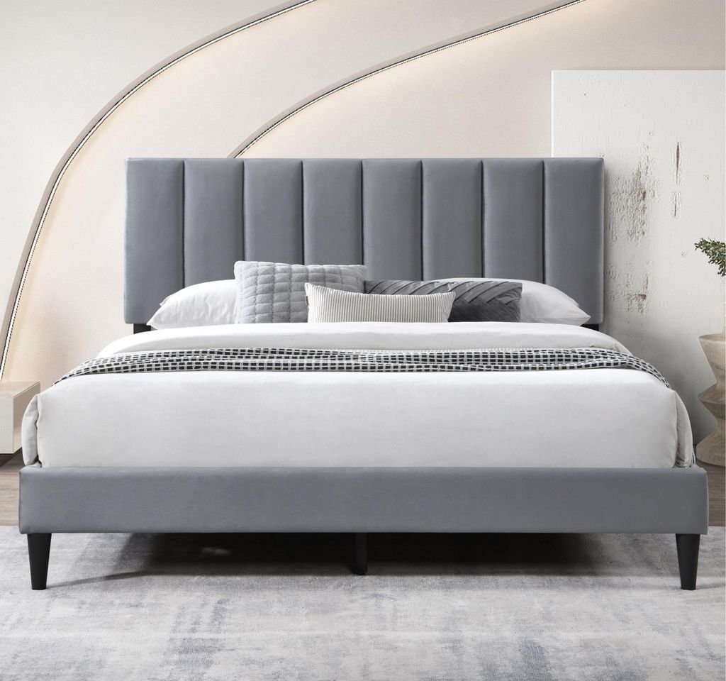 Bett 180x200 cm, Polsterbett mit Lattenrost, Bettgestell Produktbild 