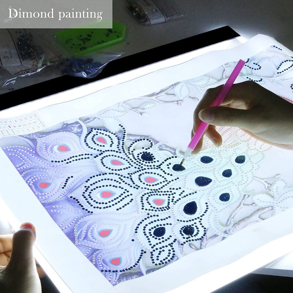 Aibecy A3 LED Lichtpad Leuchttisch Leuchtkasten USB-fähige Helligkeit Dimmbar für Künstler Zeichnen Skizzieren Animation Entwerfen Tattoo DIY Diamantmalerei