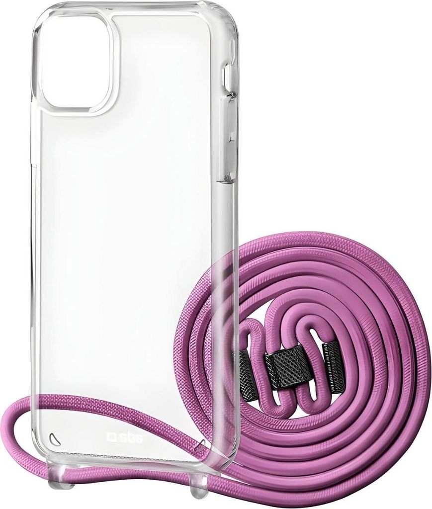 SBS Necklace Case für iPhone 12/12 Pro - Rosa mit Schnur KP39010