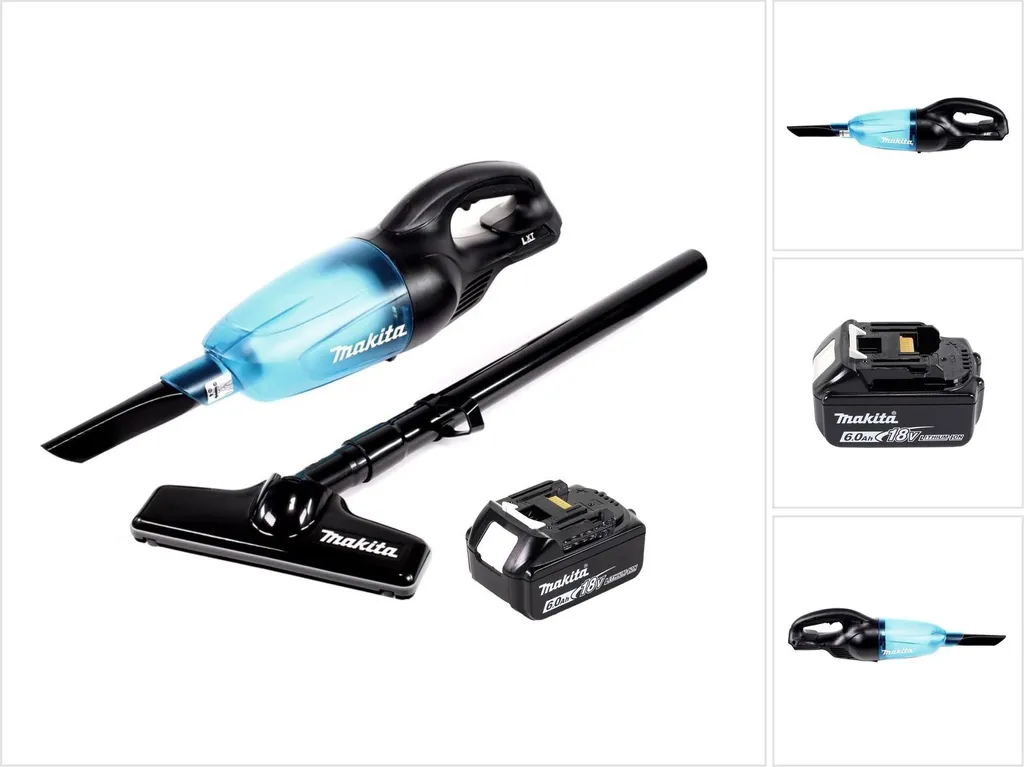 Aspirateur de table et sol Makita 18V DCL180 noir + batterie 6,0 Ah LXT