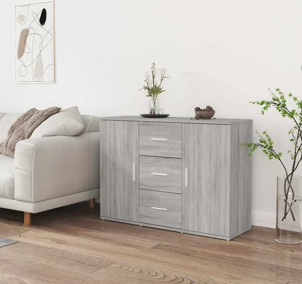 Credenza Grigio Sonoma 91x29,5x65 cm | Mobile Buffet The Living Store