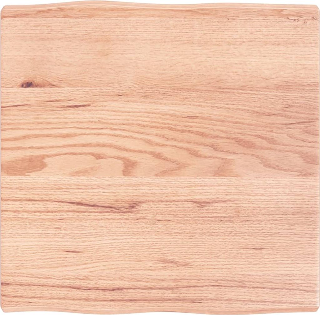 Tischplatte 60x60x(2-4) cm Massivholz Behandelt Baumkante