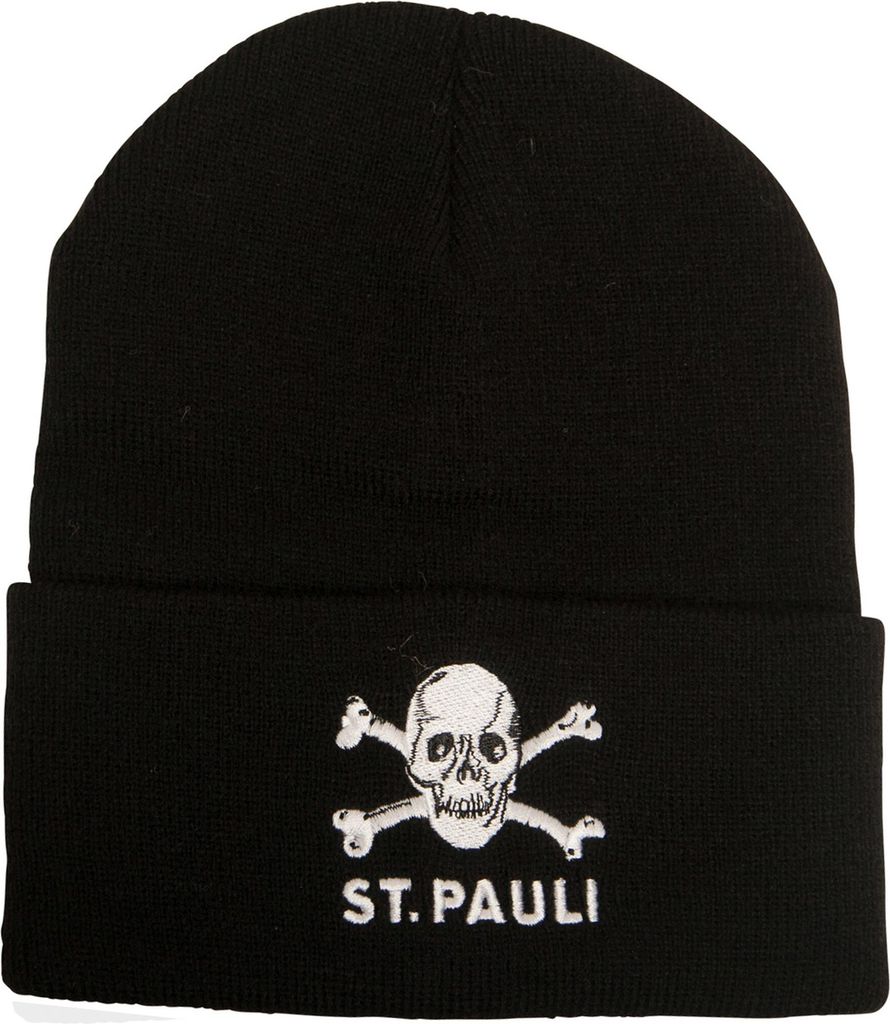 FC St. Pauli - Kindermütze Totenkopf - schwarz