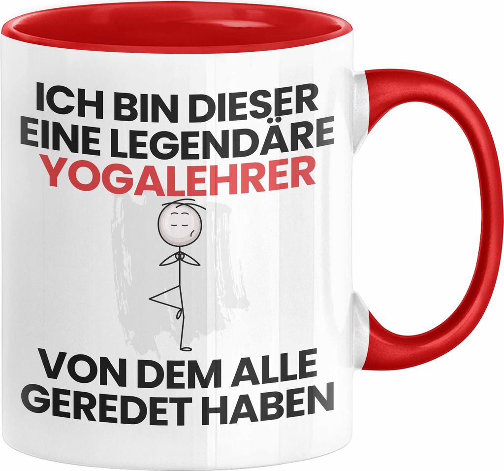 Yogalehrer Geschenk Tasse Lustige Geschenkidee Geburtstag für Yogalehrer Ich Bin Dieser Legendäre Yogalehrer Von Dem Alle Geredet Haben Kaffee-Be...