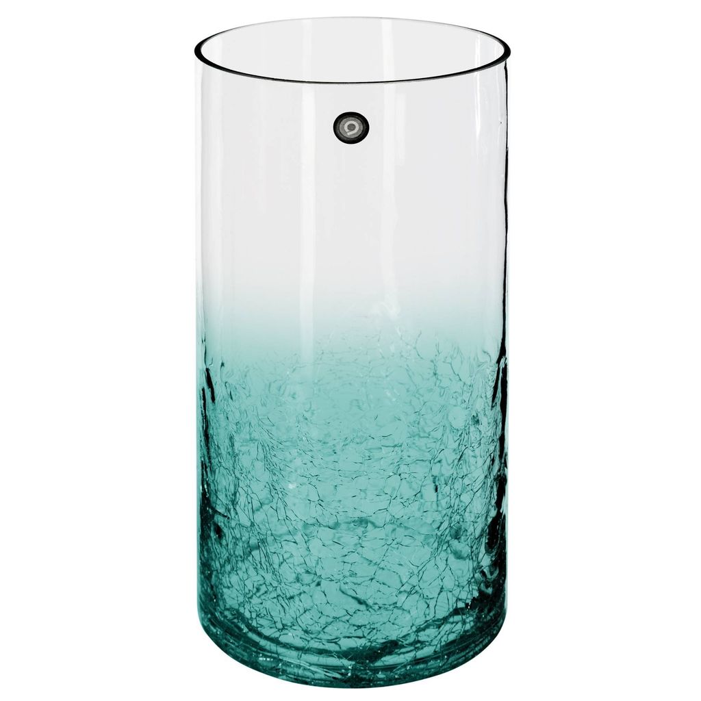 Blumenvase, gebrochene Glas-Optik, H. 30 cm
