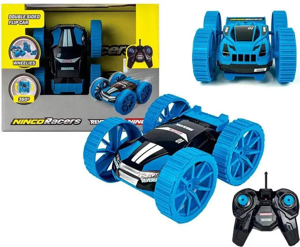 Ninco Reverseracer Bleu, voiture télécommandée réversible pour enfant