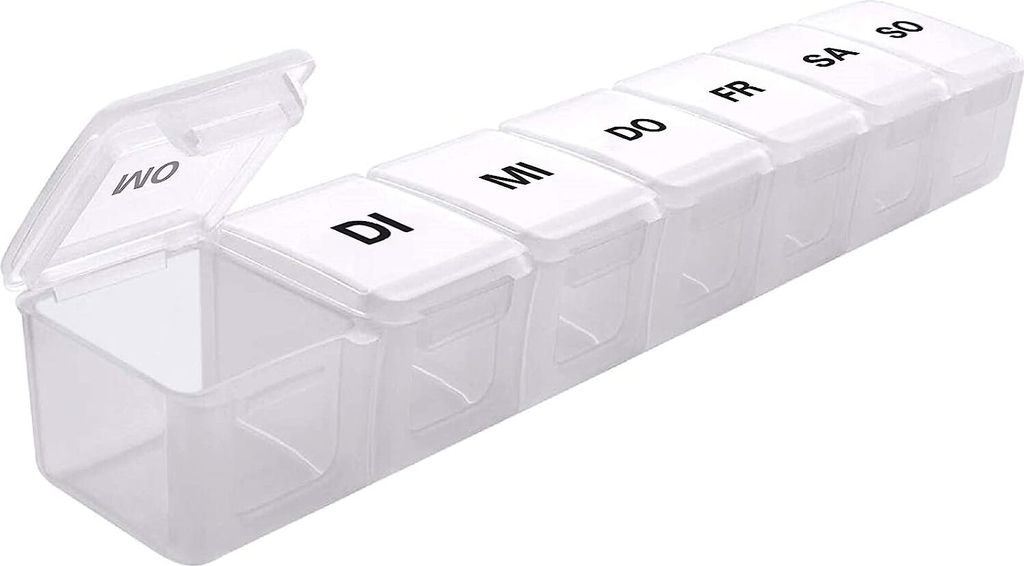 SUKUOS Medikamenten-Box für 7 Tage Pillendose 7 Fächer Produktbild 
