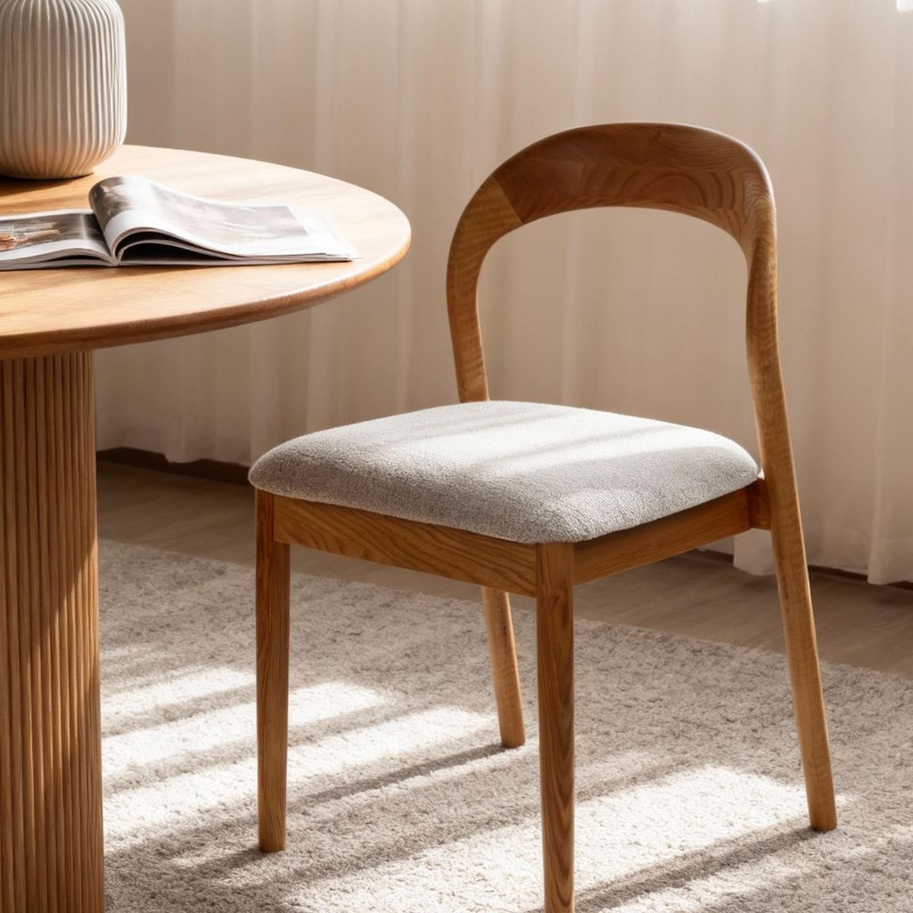 okwish Stuhl Organisches Design 1 Sitzer Geschwungene Rückenlehne Massivholz Komfortsitz Modernes Wohnen Natur