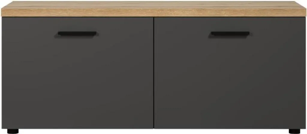 Meuble TV Baggio anthracite 2 portes - Solution pour ranger et décorer