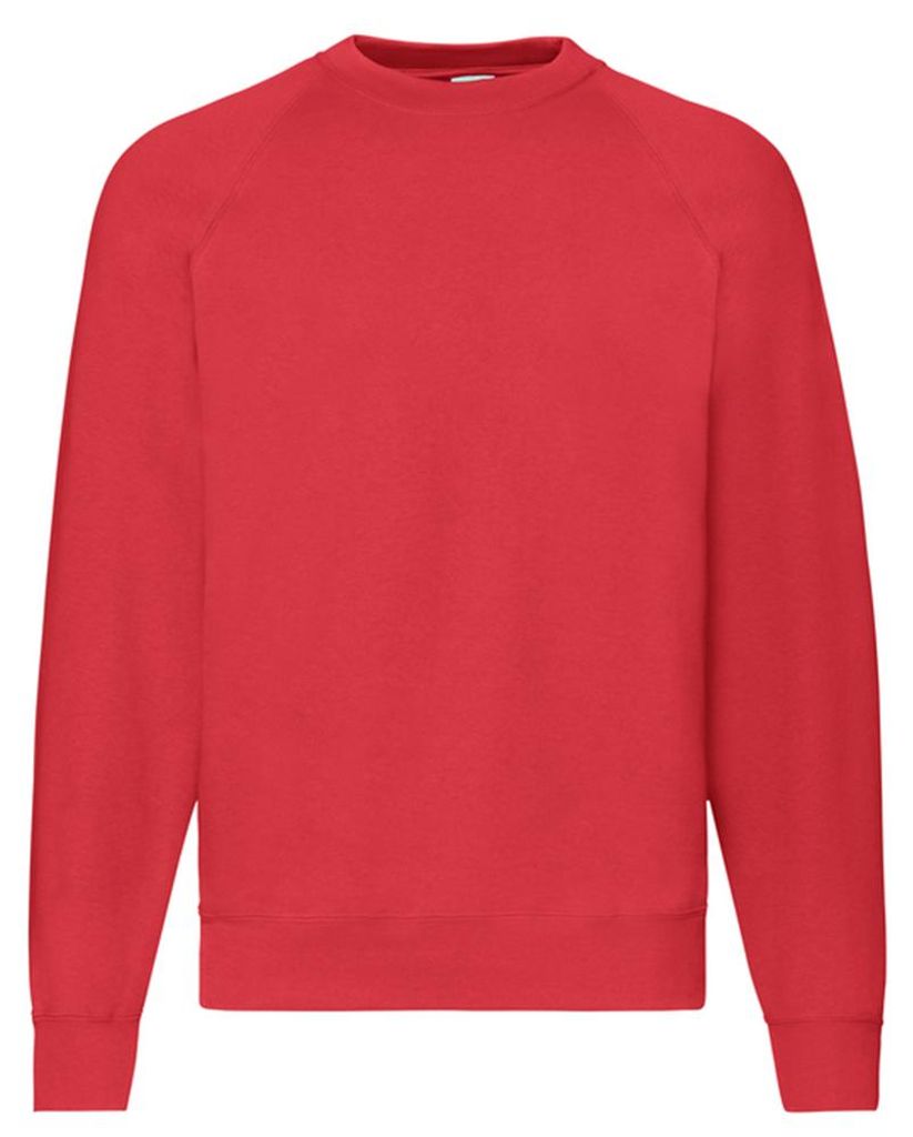 Fruit of the Loom - "Classic" Sweatshirt für Herren/Damen Uni Raglanärmel LT2391 (L) (Rot)