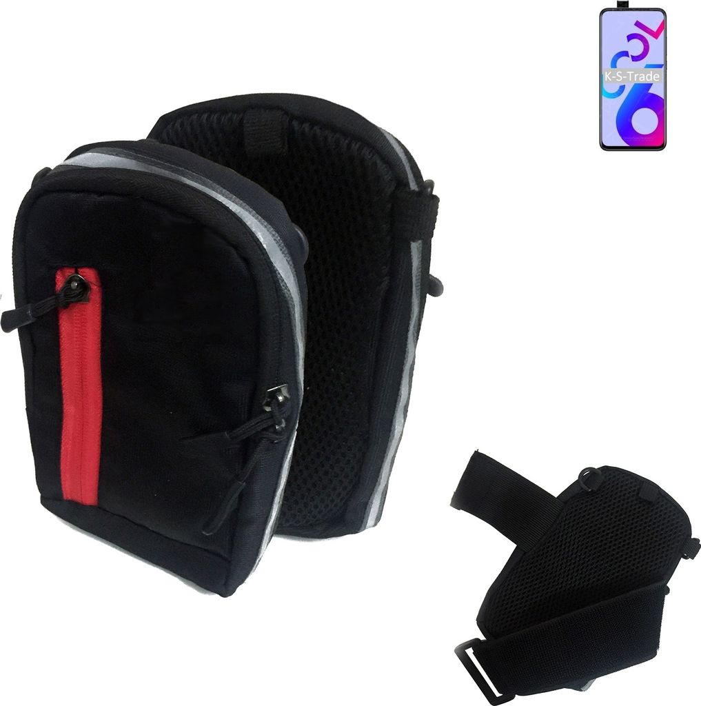 K-S-Trade Outdoor Gürteltasche Holster Umhängetasche kompatibel mit Coolpad Cool 6 schwarz Handy Tasche Case travelbag Schutz Hülle Handy Hülle