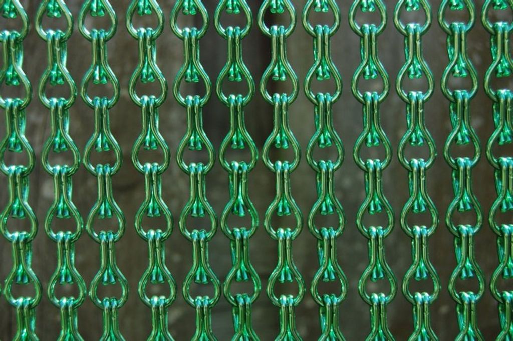 La Tenda ALUSAX 5 XL Kettenvorhang grün,Maße:140 x 230 cm