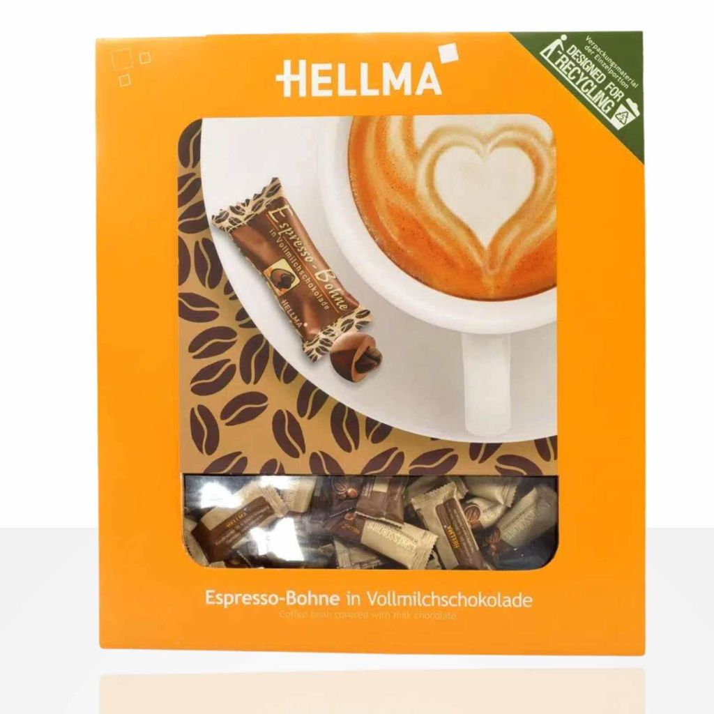 Hellma Espresso-Bohne in Vollmilchschokolade 380 Stk Produktbild 