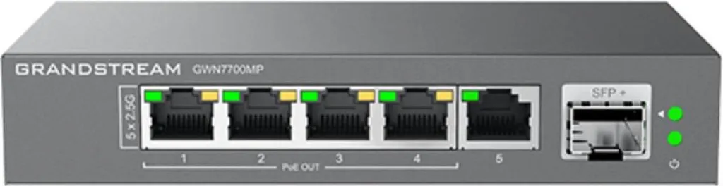 Switch Grandstream GWN7700MP 5 Porte PoE 2,5G SFP+ | Miglior Prezzo