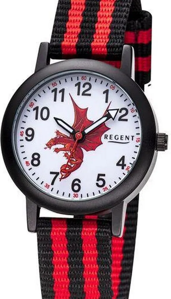 Montre-bracelet analogique Regent F-1475 élégante et boîtier en acier