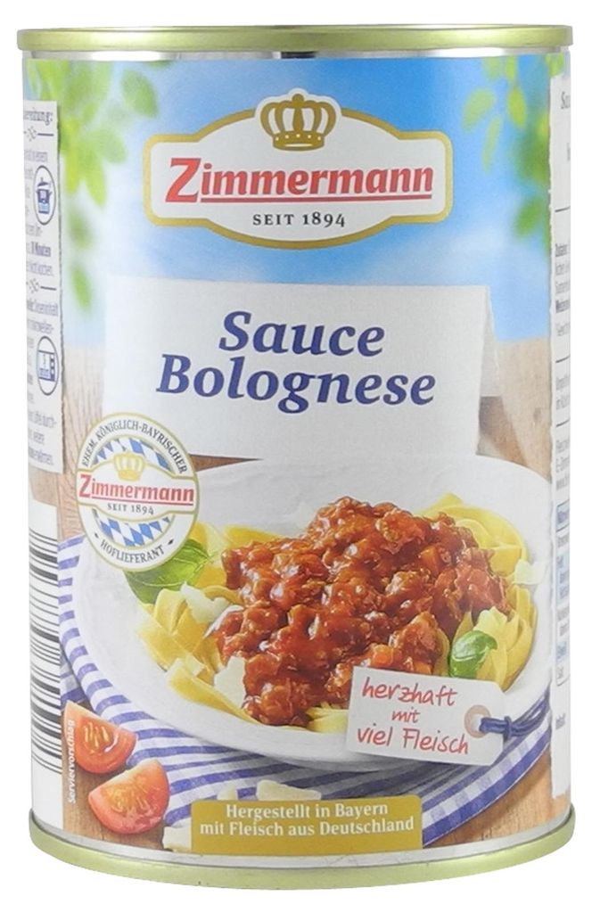 Sauce Bolognese von Zimmermann (400 ml) Produktbild 